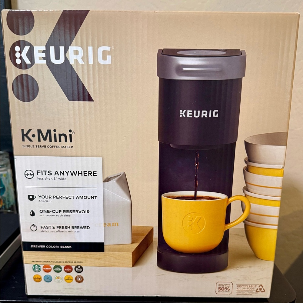 Keurig K-Mini Single-Serve Coffee Brewer less than 5” Wide -6-12oz NEW in Box